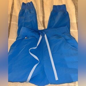 Figs Zamora high waisted joggers, small/p, capri blue
